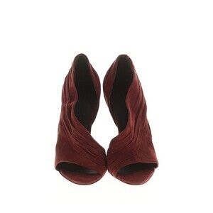 Alexander Wang Women’s Burgundy Draped Suede Peep Toe High Heel EU 39 (US9)